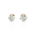thumbnail image 3 of 0.90 Carat Diamond Round Stud Earrings for Women in 14k Yellow Gold (K-L, I1, cttw) 4-Prong Setting and Screw Back by Privosa Fine Jewelry, 3 of 4