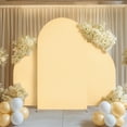 thumbnail image 2 of Wedding Arch Cover, Set of 3 Arch Backdrop Stand Covers High Elasticity Fitted Round Top and Half Moon Double Sided Wedding Arch Cover Fabric Wedding Arch Stand Decoration (5ft 7.2ft 5ft), 2 of 6
