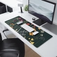 thumbnail image 2 of Extended Gaming Mouse Pad: XXL Desk Pad with Stitched Edges, Non-Slip Rubber Base, Large Mouse Pad for Desk, Perfect for Game, Work, Office, Home - Unique Weeds Design, 31.5 x 11.8 inch, 2 of 7