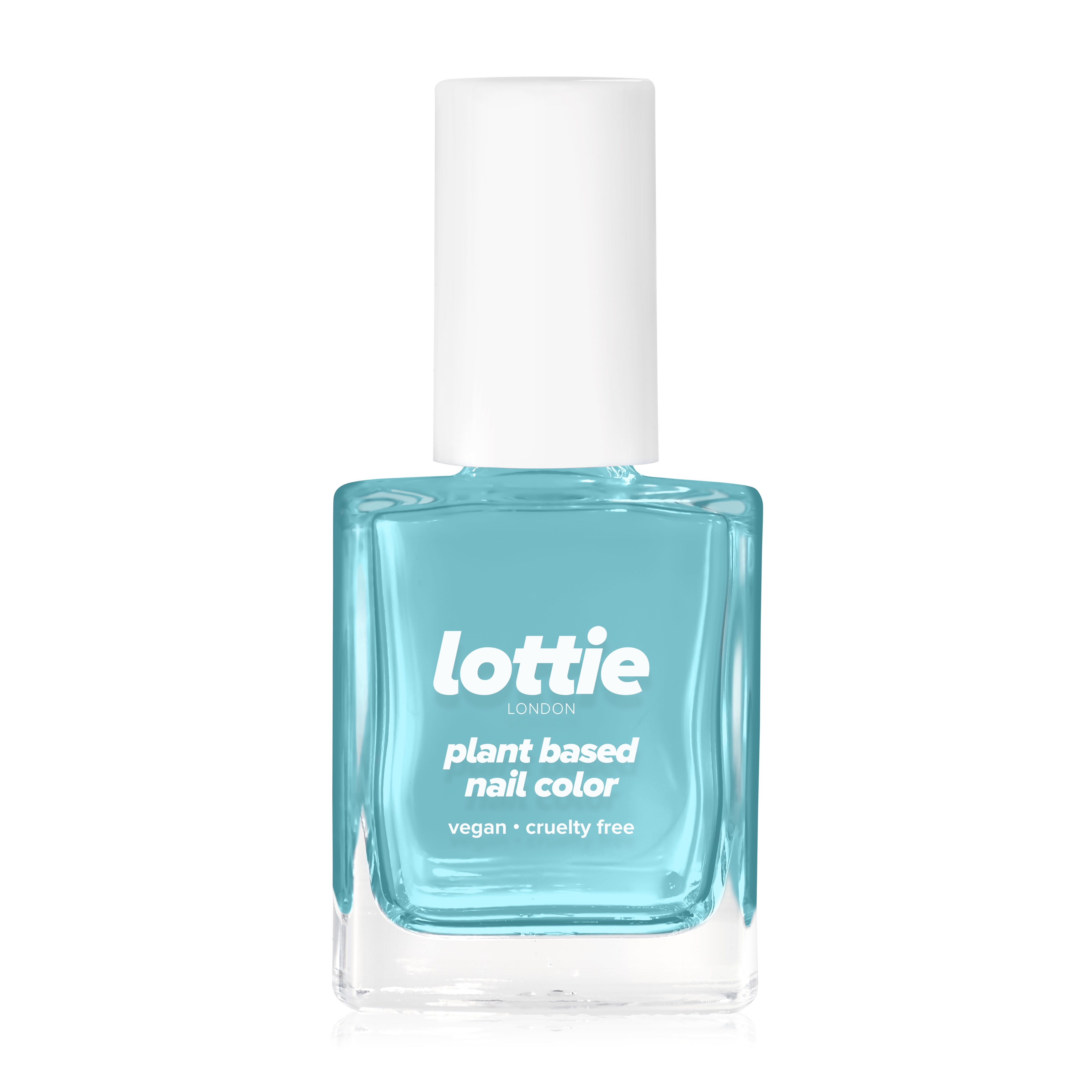 Lottie London Plant Based Nail Color, All Free, aqua, Girl, bye!, 0.33 fl oz