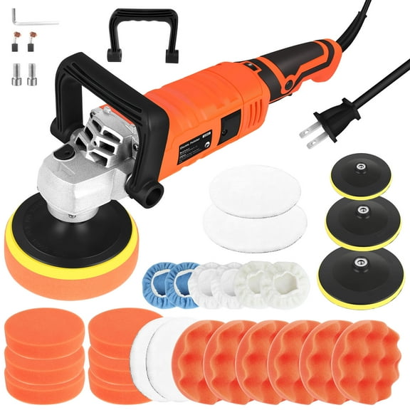 Car Polisher Buffer Sander 1580W Auto Polishing Machine   5" Pad Bonnet Kit Set
