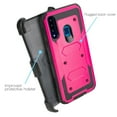 thumbnail image 3 of for Samsung Galaxy A20S Belt Clip Case Phone Case Dual Layer Full-Body Rugged Clear Back Case Drop Resistant Shockproof Case with Built In Screen Protector (Pink), 3 of 4