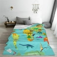 thumbnail image 2 of Dinosaur Blanket Dinosaur World Map Decor Throw Blanket Super Warm Soft Plush Lightweight Fleece Flannel Winter Blanket Gifts for Boys Girls Dino Lover Toddlers Baby Kids Women Couch Bedding 50"X60", 2 of 6