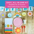 thumbnail image 4 of 131 Pieces Groovy Birthday Party Disposable Tableware Kit for 24 Guests, 4 of 6