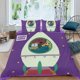 thumbnail image 2 of Jardín de Scratch Conjunto de sábanas temático, trío de piezas, cómodo y amigable con la piel, diseño único, regalo de decoración para el hogar para familiares, amigos y fans, 90 cm * 190 cm, 2 of 6