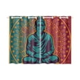 thumbnail image 2 of CADecor Buddah Buddhism Buddhist Zen Art Window Treatment Panel Curtains Window Curtain Kitchen Curtain,Two Piece 26x39 Inches, 2 of 4