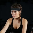 thumbnail image 3 of Diadema para correr, bandas para el sudor para entrenamiento, diademas deportivas ajustables, combinación de 2, 3 of 5