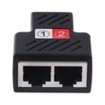 thumbnail image 3 of lionlar 2 Pieces Network Splitter Adapter - 1 Female to 2 Female Network Splitter black, 3 of 5