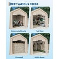 thumbnail image 6 of Ladcaser 10'x15' Outdoor Carport Storage Shed with Roll-Up Door & Vent, Heavy-Duty Shelter for Motorcycle, Firewood, Garden & Tools, 6 of 7
