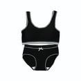 thumbnail image 2 of HuaAngel 10-Pack Girls Training Bralette and Hipster Panties Teens Wireless Bras Comfortable Cotton Suitable for Girls from 66-110lbs, 2 of 8
