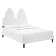 thumbnail image 2 of Modway Alexandria Tufted Performance Velvet King Platform Bed in White, 2 of 10