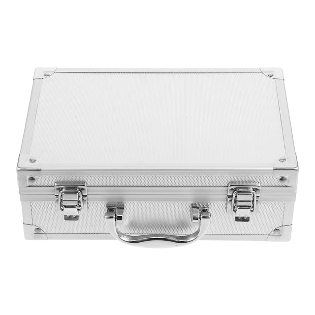 Boîte à Outils en Alliage d'Aluminium Multi-Usage Organisateur de Rangement Portable avec Poignée Étui de Transport en Métal pour Outils et Petites Pièces