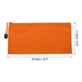 thumbnail image 2 of Unique Bargains Waterproof Zipper File Bags, A6 Document Holders for Office, Orange 3 Pack, 2 of 6