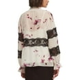 thumbnail image 3 of DKNY Womens Lace-Trim Pullover Blouse, White, X-Small, 3 of 3
