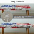 thumbnail image 5 of Whosucclay American Flag Print Stretch Dining Bench Cover, 4th of July Water Resistant Bench Slipcover, Removable Bench Protector, Rectangle Bench Covers for Bedroom, Hotel, Party, 5 of 7