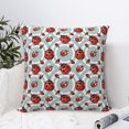 thumbnail image 4 of Fuzoiu Insects Print Square Pillow Cover,Hidden Zipper Design,Luxury Square Pillow Case, Throw Pillow,Couch Cushion-22"x22", 4 of 7