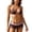 a-2Coffee1, variant on Womens Polka Dot Triangle Halter Bikini Set With Color Block Boyshort Bottom Bow Detail For Beach Days Pool Parties Summer Vacations SoftSwimwear