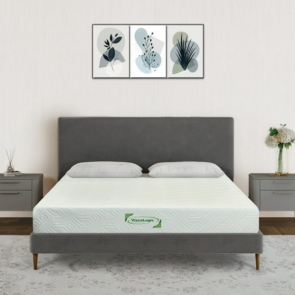 ViscoLogic 10 Inch Luxury Comfort Memory Foam Twin Mattress, Medium Firm, Cool Sleep & Pressure Relief, CertiPUR-US® Certified Foam, Twin