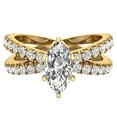 thumbnail image 6 of GIA Certified Marquise Cut Diamond Engagement Ring for Women X Cross Split Shank 1.75 CT TW 14K Gold (J-K,SI1), 6 of 8
