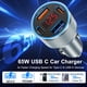 thumbnail image 2 of Cargador de coche USB C Avatcen 65W PD30W+QC3.0 de 4 puertos con voltímetro, 2 of 7