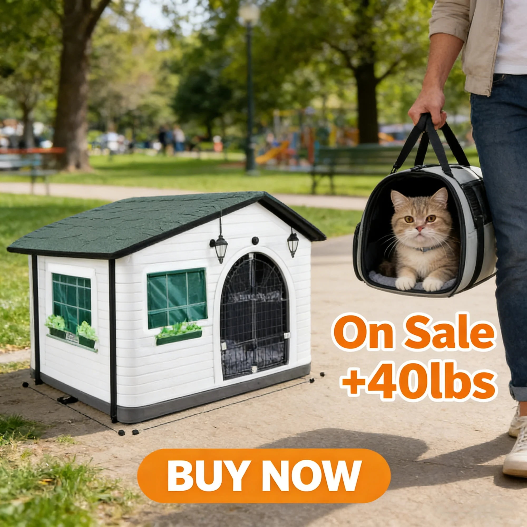Weatherproof Insulated Heated Cat House with Heated Pad - Elevated Winter Safe Shelter for Outdoor & Feral Cats (20"x16.5"x16")