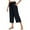 Navy, variant on RQYYD Womens Capri Pants Loose High Waisted Wide Leg Lounge Pants Drawstring Casual Palazzo Trousers with Pockets Capri Pants for Women
