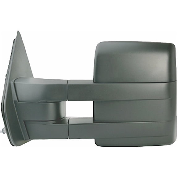 61188F - Fit System Driver Side Towing Mirror for 04-14 Ford F150 extendable, textured black, foldaway, Manual Fits select: 2004 FORD F-150 HERITAGE