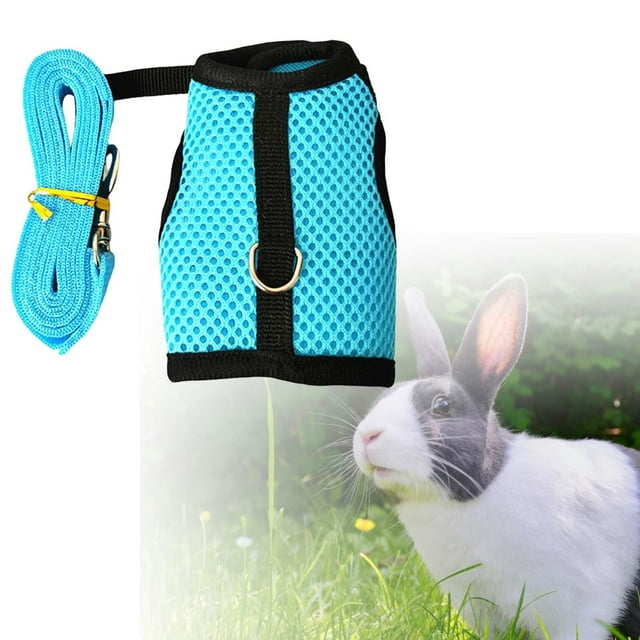 Adjustable Rabbit Harness and Leash Mesh Vest Harness Soft for Small Animals S S