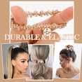 thumbnail image 2 of 9Pcs Pearl Hair Ties Elastic Hair Scrunchies Hold Crystal Beads Bulk Hair Ropes Stretchy Handmade  Bride Bachelorette Party Hair Accessories for Women Girls (Pearl&Crystal), 2 of 7