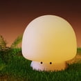 thumbnail image 4 of Lindo Hongo Nocturna USB Recargable Atenuación Táctil Lámpara Silicona () Blanco, 4 of 6