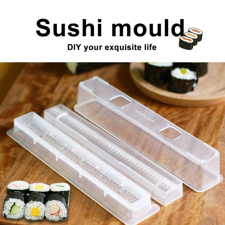Sushi Making Kit Deluxe Edition Plastic Sushi Maker Tool Complete DIY Home  Sushi Tool Rectangle Japanese Sushi Maker DIY Onigiri Rice Roll Mold