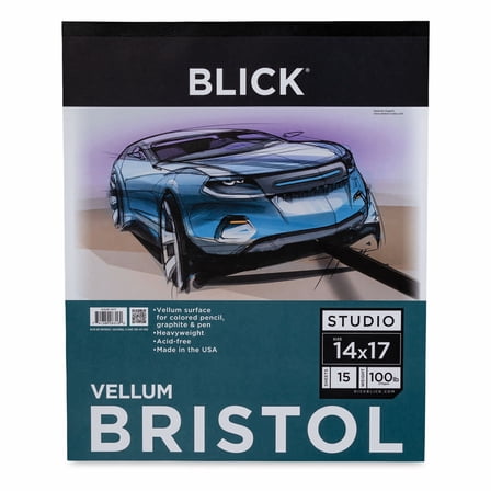 Blick Bristol Pad - 14" x 17", Vellum, 15 Sheets