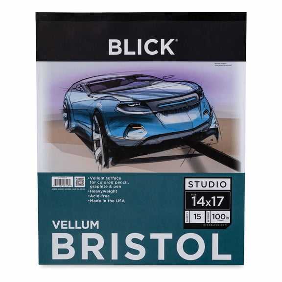Blick Bristol Pad - 14" x 17", Vellum, 15 Sheets