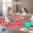 thumbnail image 4 of ODIKA 8'x10' Machine Washable Non-Slip Area Rug, Banner With Collegiate Stripe Accents And Dynamic Motifs High Traffic Rug with Pad, Red, 676201, 4 of 8