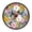 Colorful Hand Drawn Flowers, variant on Indoor 12' Voice-Activated Luminous Decoration Wall Clock With LED Night Light A Simple Design and Flat Colors