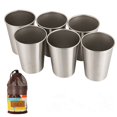 thumbnail image 1 of 400mL Stainless Steel Cups, Metal Pint Tumbler Unbreakable Drinking Cups for Kids and Adults (6 pack), 1 of 4