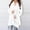 White, variant on Women Eyelet Hollow Out Open Front Cardigan Long Sleeve Asymmetric Draped Hem Lightweight Knit Casual Layering Outwear With Side Pockets For Spring Summer Daily Outfits(White,S)