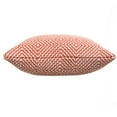 thumbnail image 5 of LR Home Ox Bay Hand-Woven Orange/White Diamond All-Natural Cotton Pillow Cover, 5 of 9