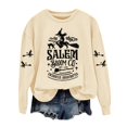 thumbnail image 4 of Breezora Chandail pour Femmes à Épaules Tombantes, Doublé en Molleton Douillet, Manches Longues, Coupe Décontractée, Col Rond, Essentiel, Mode Automne Hiver, Taille TG, Beige, 4 of 5