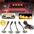 thumbnail image 5 of 12X Style Smoked Lens Amber LED Front Grille Running Lights for 2009-2018, 5 of 8