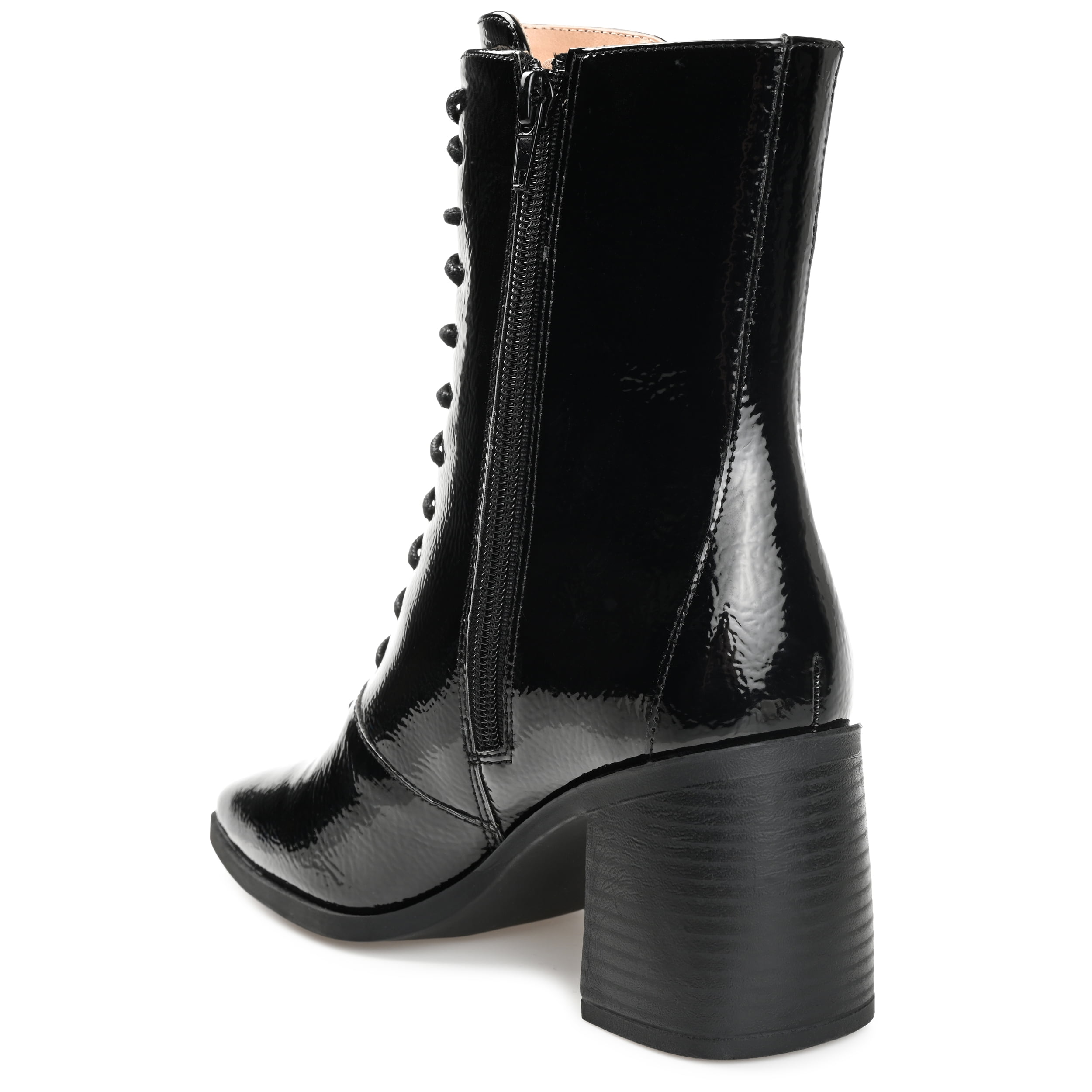 Journee Womens Covva Inside Zip Stacked Heel Booties, Widths Available