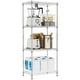 thumbnail image 1 of M MZG Unidad de Estantería de Almacenamiento de Metal de 4 Niveles para Oficina en Casa, Cocina, Sala de Estar, Baño (Cromo, 4 Niveles, 11.8" D X 17.7" W X 41.9" H), 1 of 8