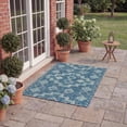 thumbnail image 3 of SAFAVIEH Courtyard Floella Geometric Indoor/Outdoor Area Rug, Navy/Aqua, 2'7" x 5', 3 of 14