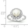 thumbnail image 3 of Sterling Silver CZ White FW Cultured Pearl Ring, 3 of 5