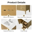 thumbnail image 6 of Vanity Art 36" Double Door Bathroom Vanity with Sink, Freestanding Storage Cabinet with Engineered Marble Top, Flip Down Tray, Drawer, and Shelf, 6 of 7
