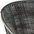 thumbnail image 3 of SAFAVIEH Melita Contemporary Rattan Armchair, Black, Set of 2, 3 of 5