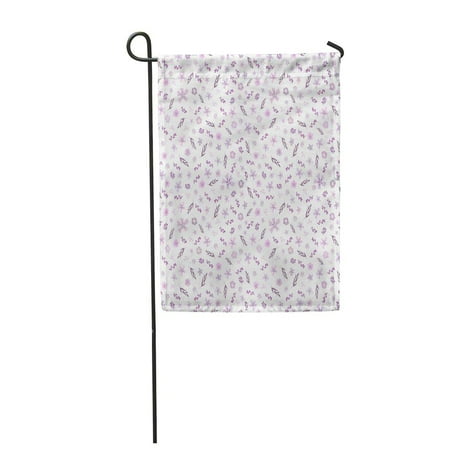 Garden Furniture With Pallets SIDONKU Ditsy Floral Pattern in Palette of Purple Pink Lilac Mauve Violet and Lavender Garden Flag Decorative Flag House Banner 12x18 inch ()
