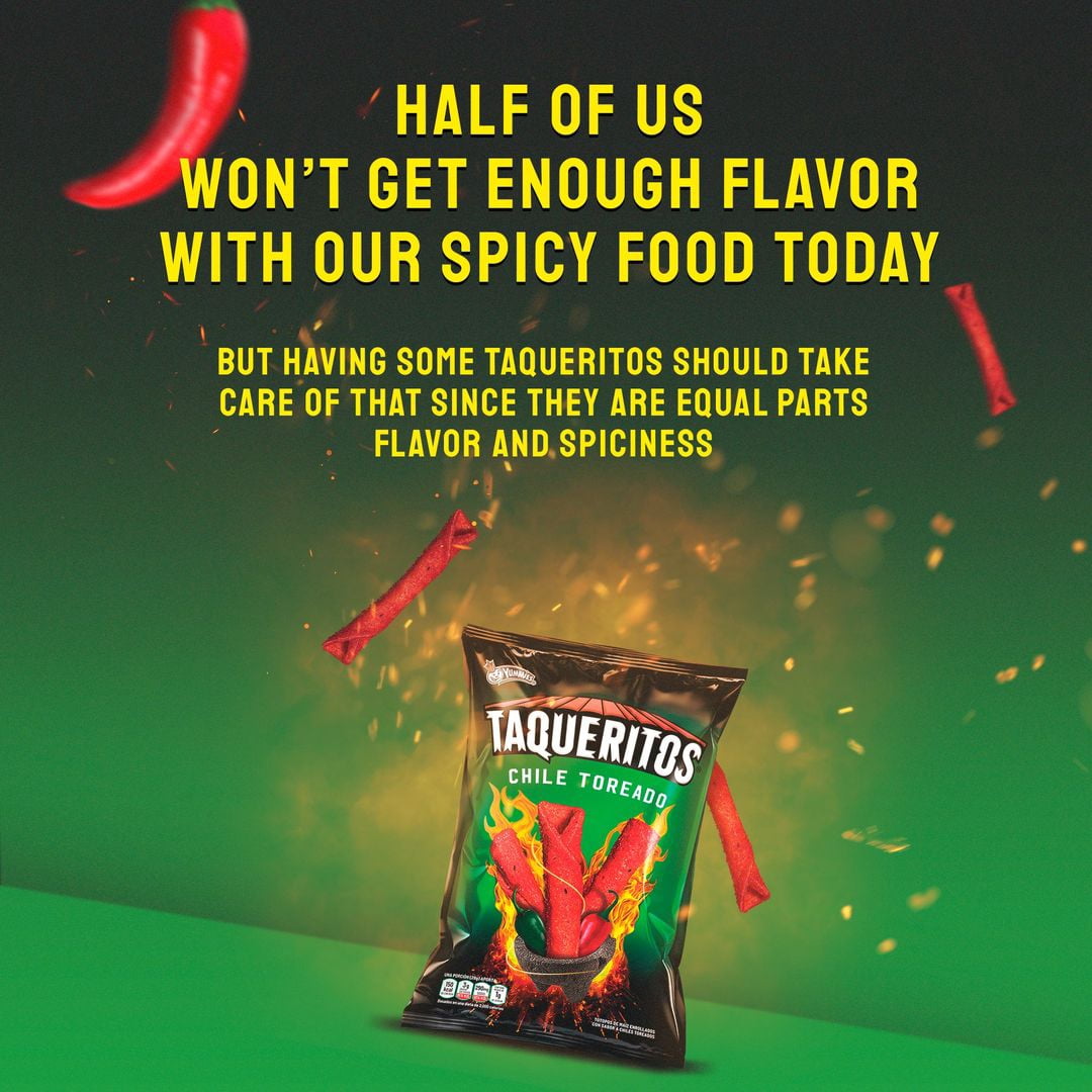 (4 pack) Yummies Taqueritos Rolled Tortilla Chips, Chile Toreado Flavor, 8 oz