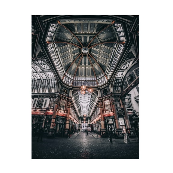 Canvas Wall Art - David George 'Leadenhall Market' Wall Art for Living Room, Bedroom, or Office Décor by Trademark Fine Art - 14 x 19 Inches
