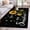 black, variant on 2x3 Ft Entryway Area Rug, Yellow Sunflower Kitchen Rug Runner Washable Floor Mat, Summer Flower Bee Sunshine Black Non Slip Indoor Door Mat Throw Carpet for Bathroom Living Room Bedroom